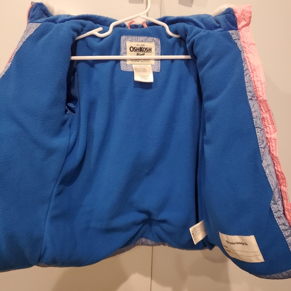 Oshkosh 3T girls blue puffer jacket - Picture 4 of 5